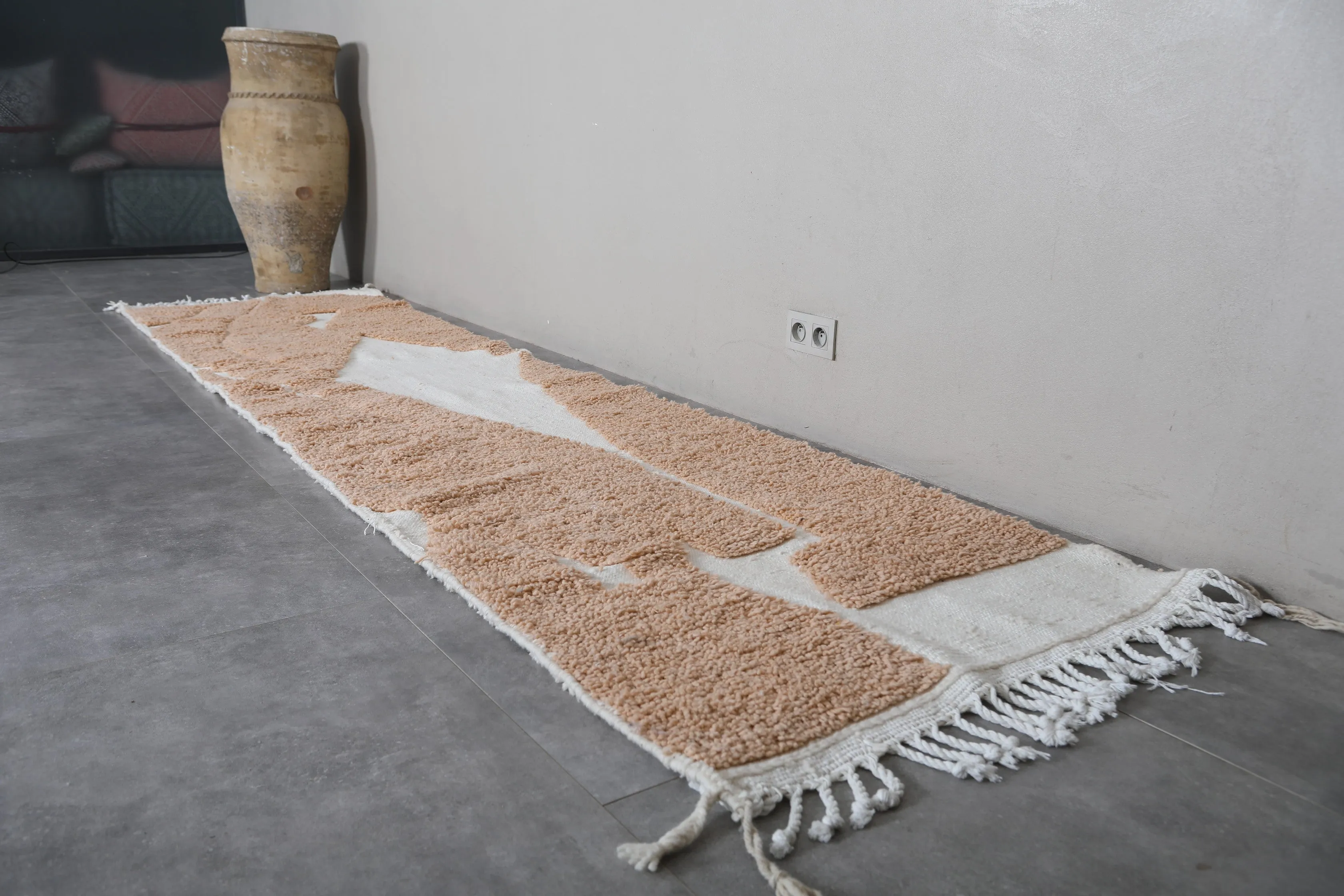Runner Moroccan Rug - 3 x 12 ft | Handwoven Geometric Elegance