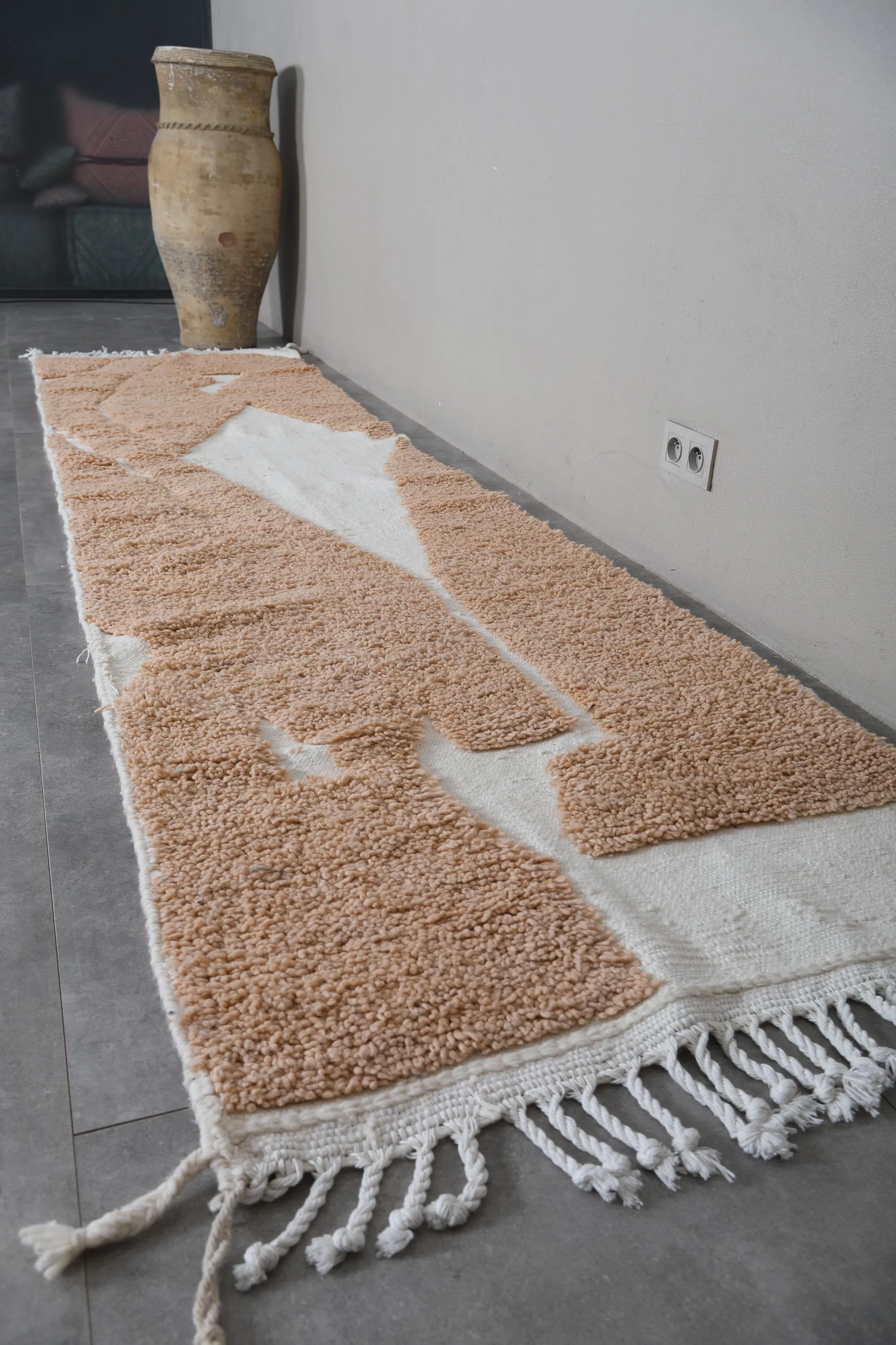 Runner Moroccan Rug - 3 x 12 ft | Handwoven Geometric Elegance