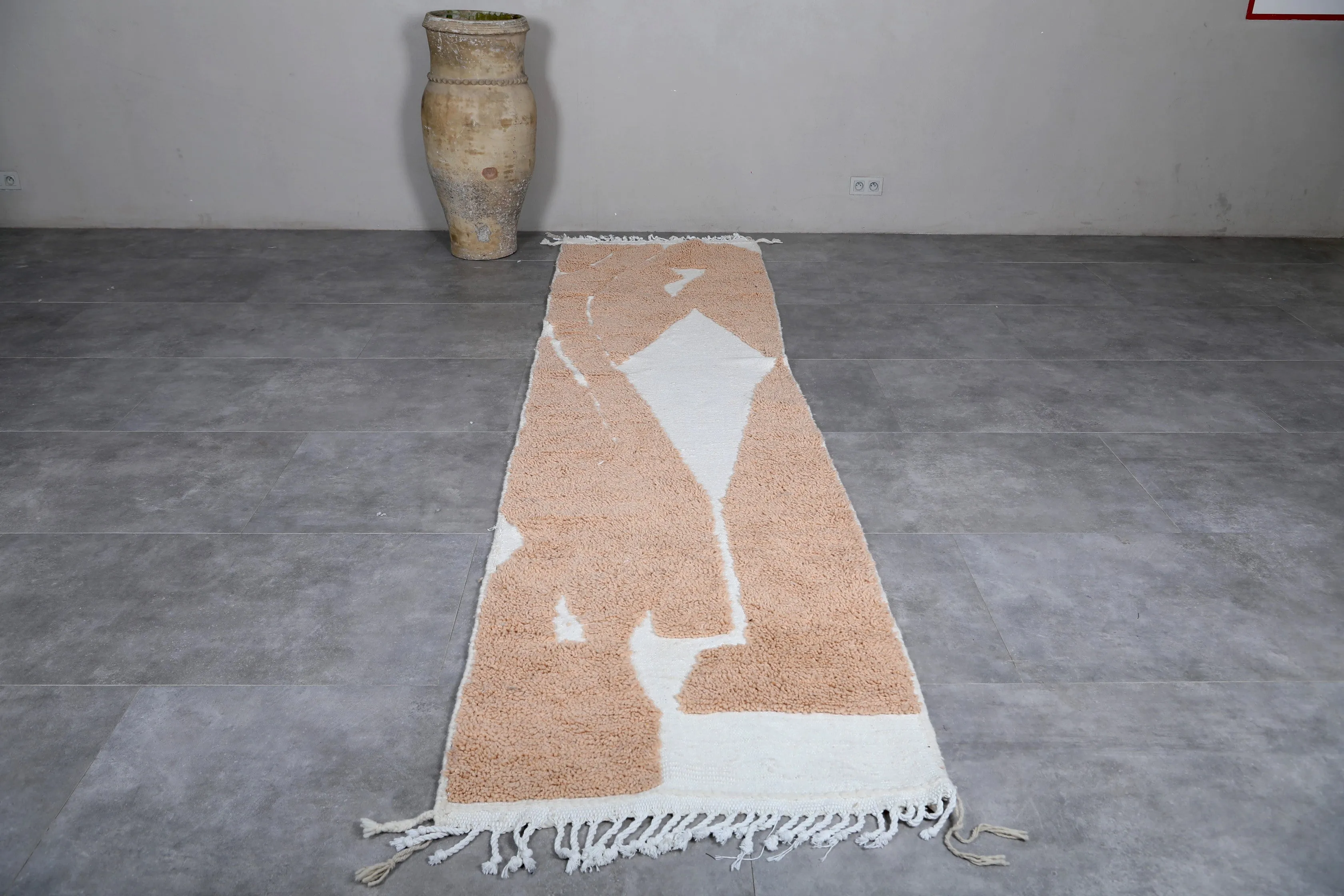 Runner Moroccan Rug - 3 x 12 ft | Handwoven Geometric Elegance