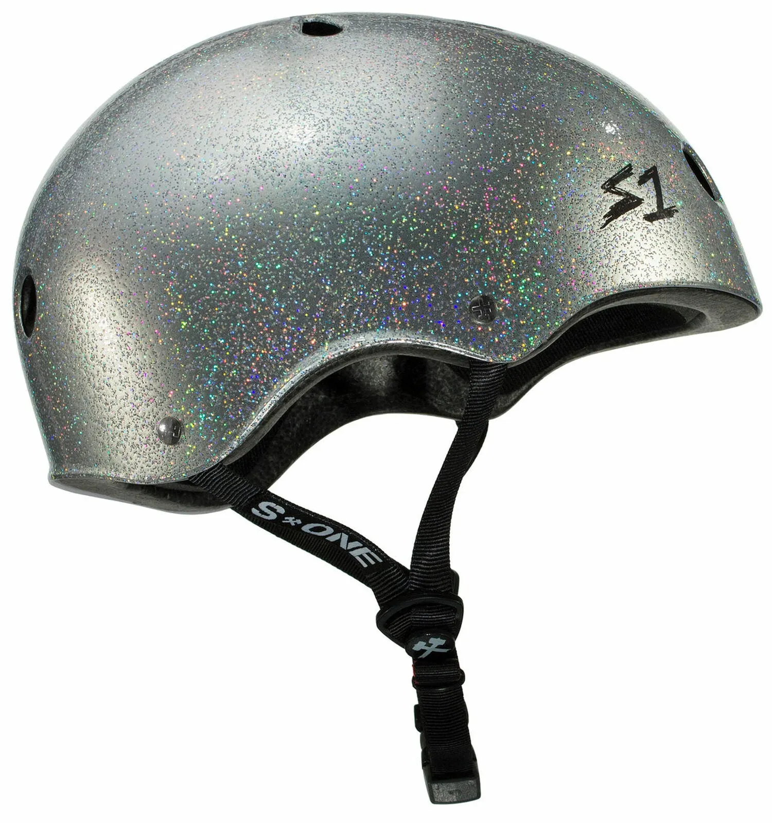 S1 Mega Lifer Helmet - Silver Glitter