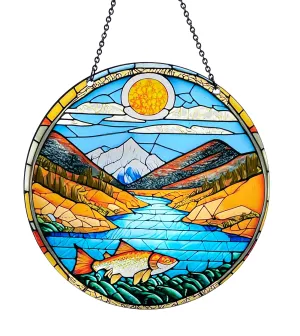 Salmon Acrylic Suncatcher #SC146 by d'ears
