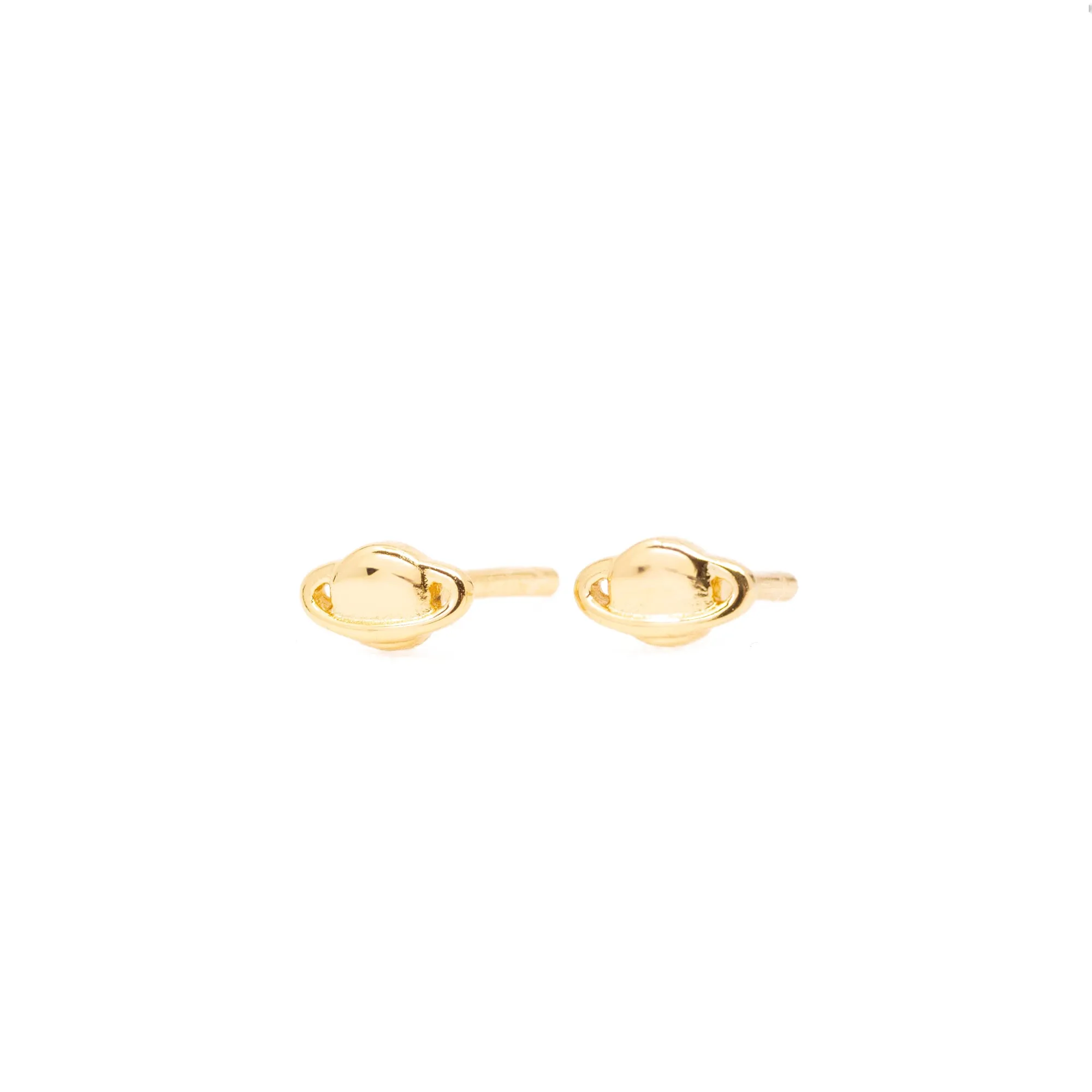 Saturn Stud Earrings in Gold