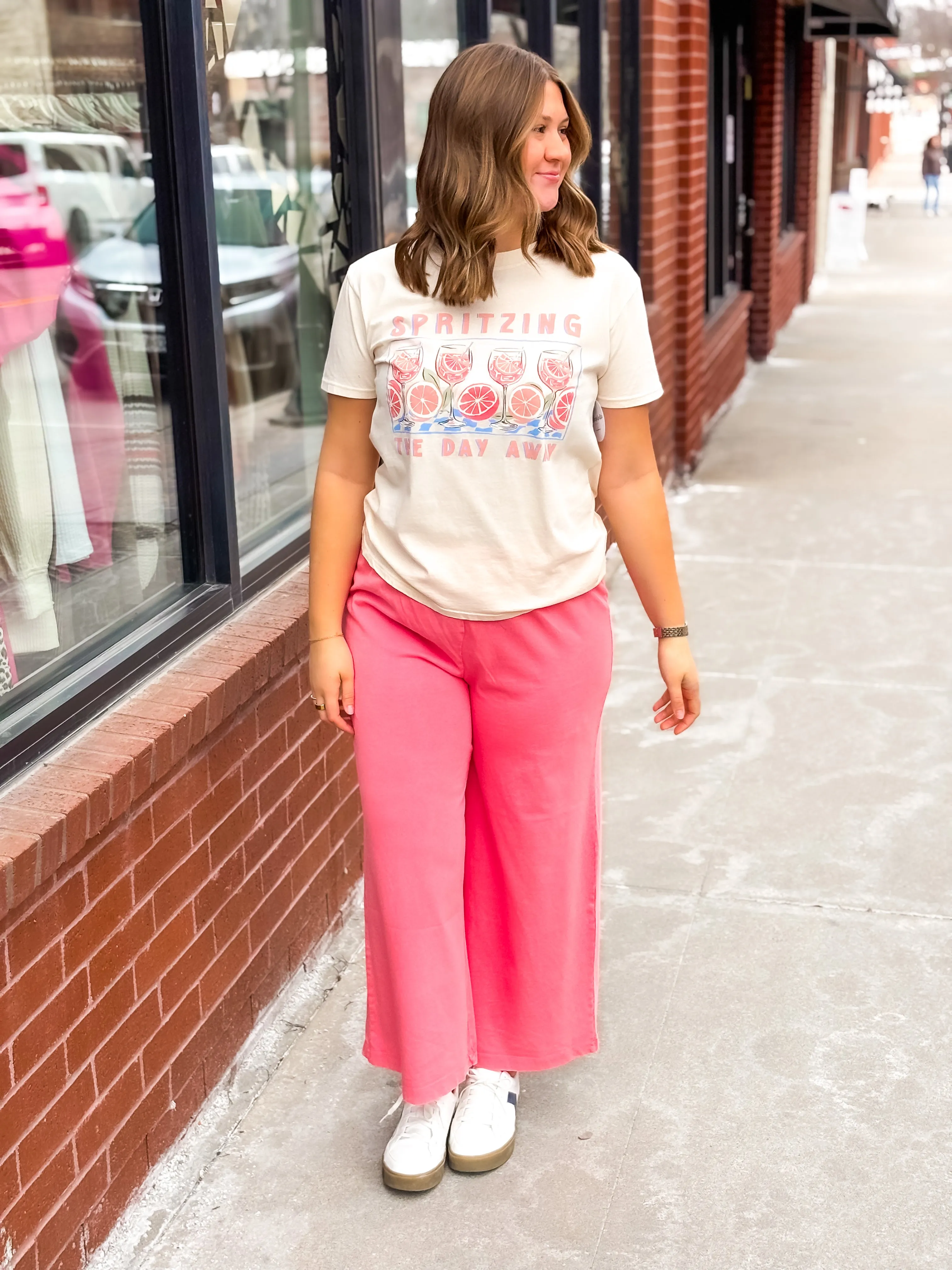 Scout Jersey Flare Pant - Sunset Pink