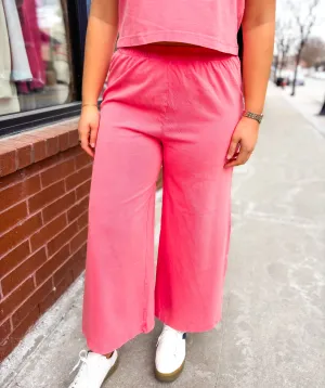 Scout Jersey Flare Pant - Sunset Pink