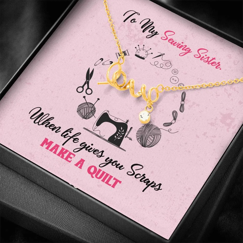 Sewing Sisters Love Necklace