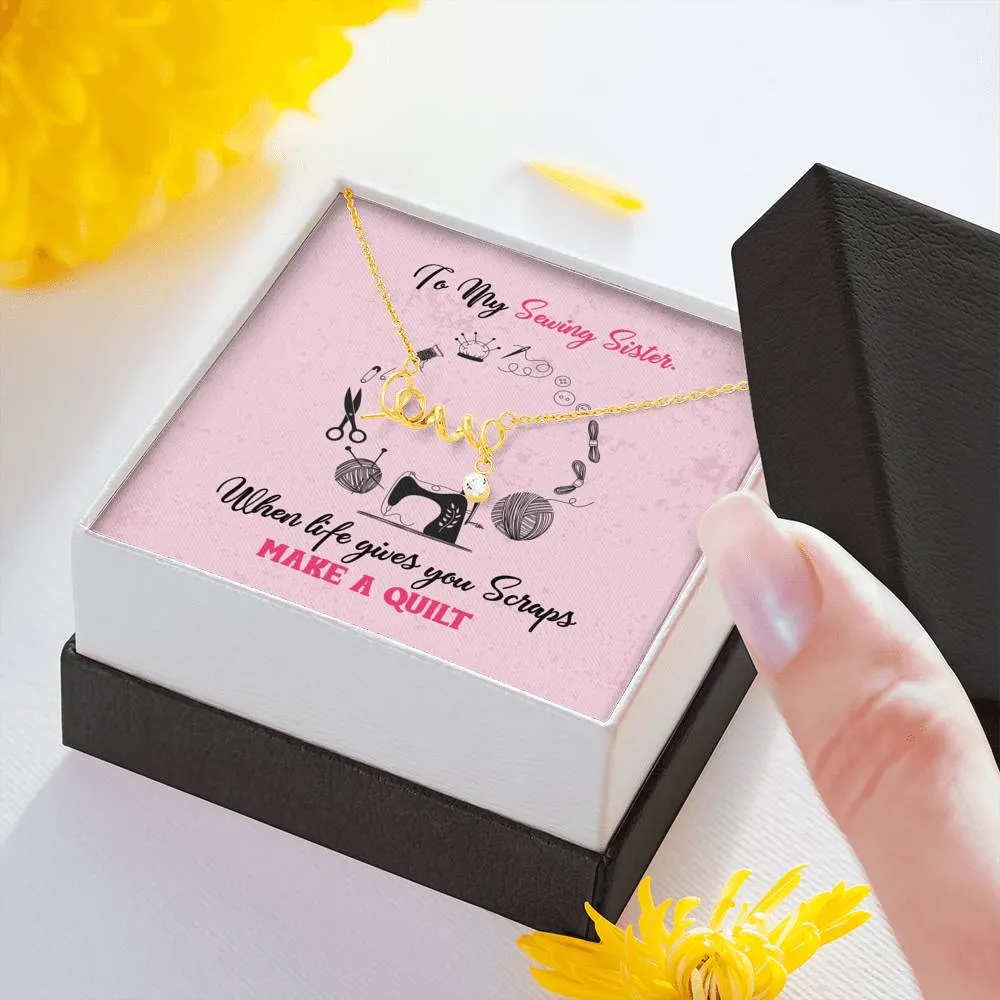 Sewing Sisters Love Necklace