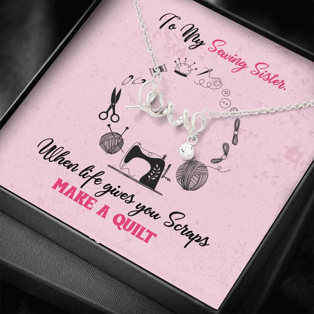 Sewing Sisters Love Necklace