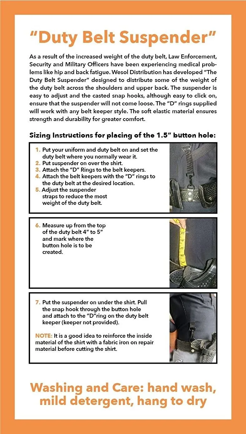 Shirt Lock Under Garment Duty Suspenders
