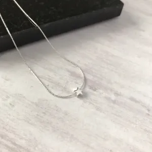 Silver Mini Star Bead Necklace
