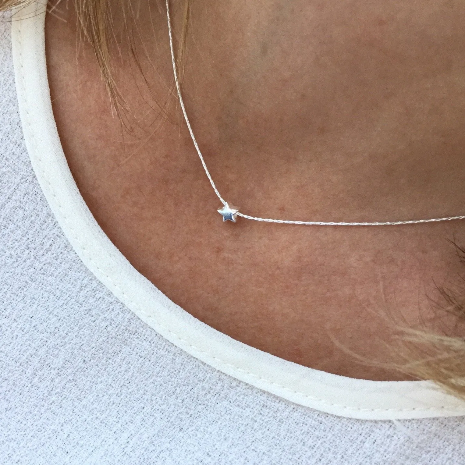 Silver Mini Star Bead Necklace