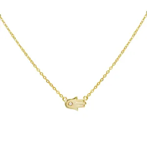 Slanted Mini Hamsa Necklace