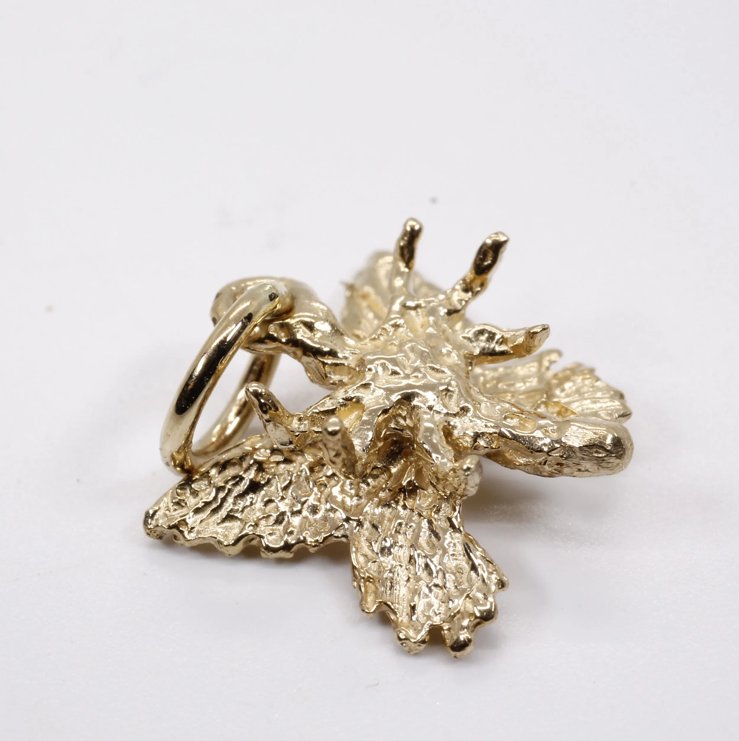 Small 3-D Butterfly Charm made in 14kt gold