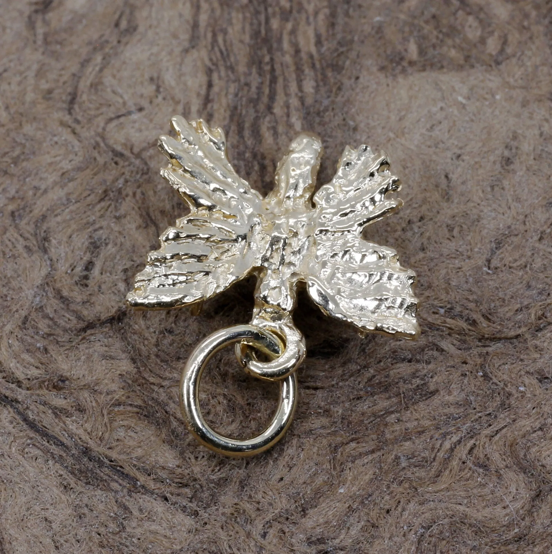 Small 3-D Butterfly Charm made in 14kt gold