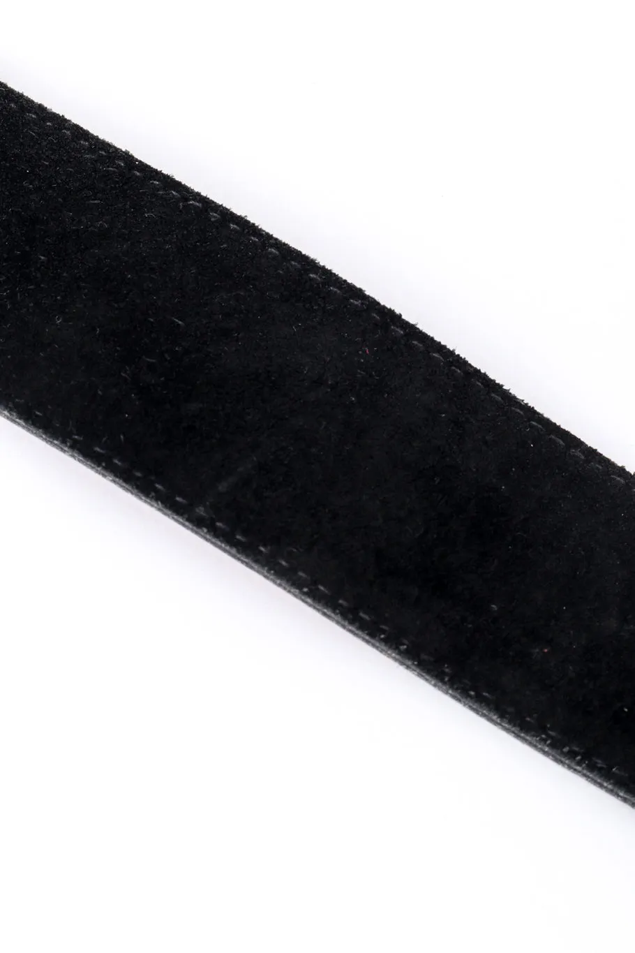Snake Buckle Suede Belt