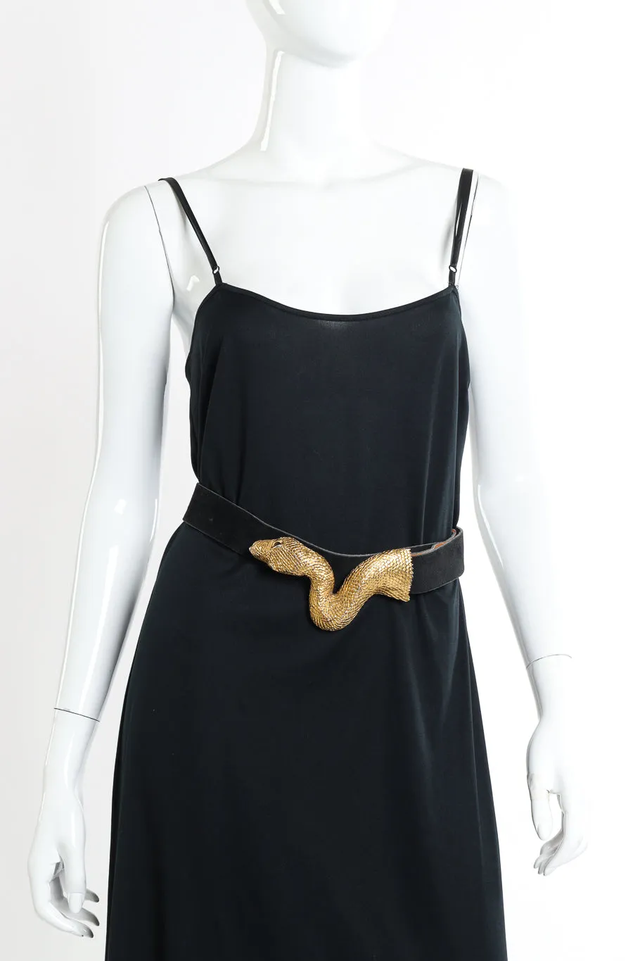 Snake Buckle Suede Belt
