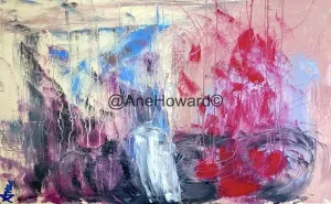 SOLD Abstract Sailing at Sunset Oil Painting