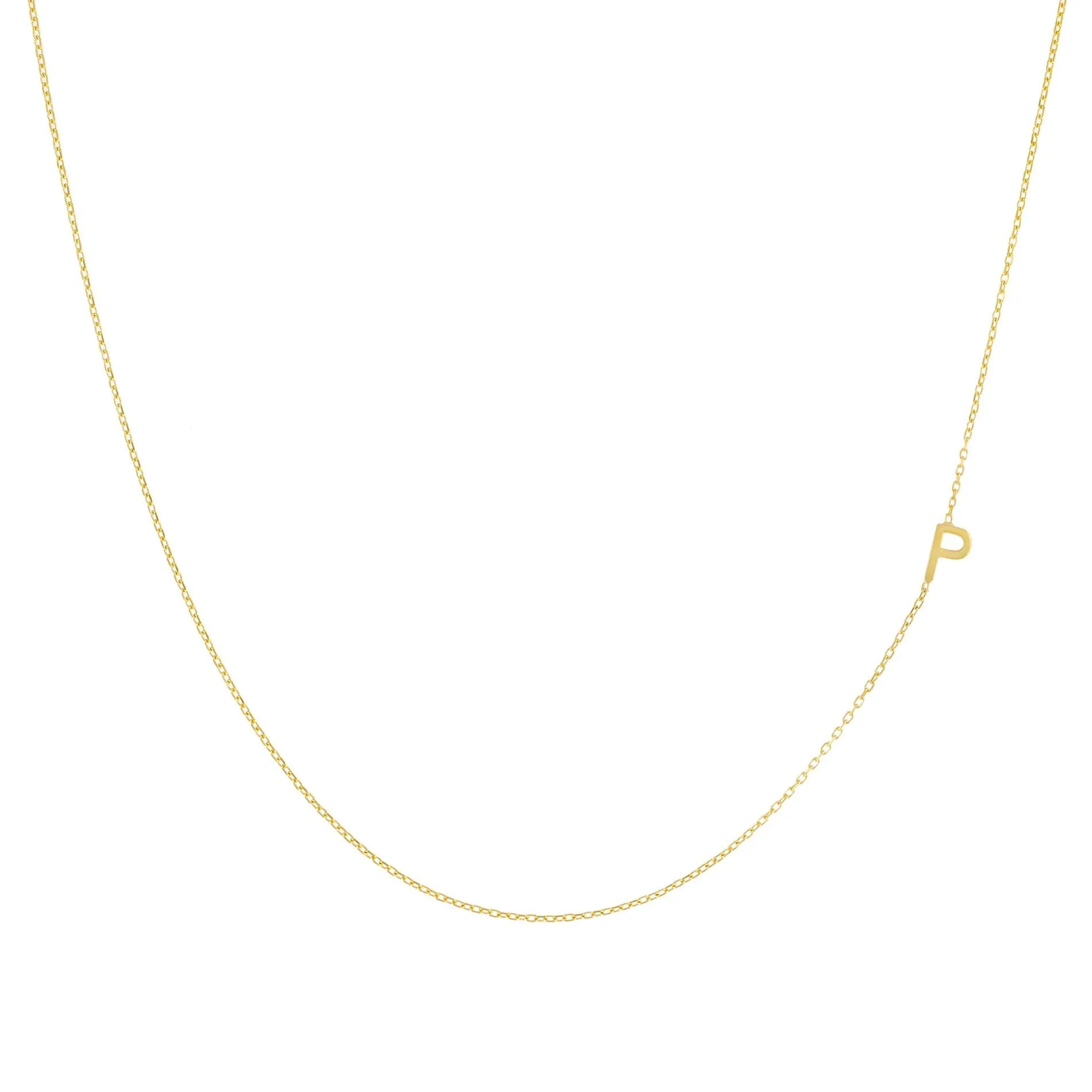 Solid Sideways Initial Necklace