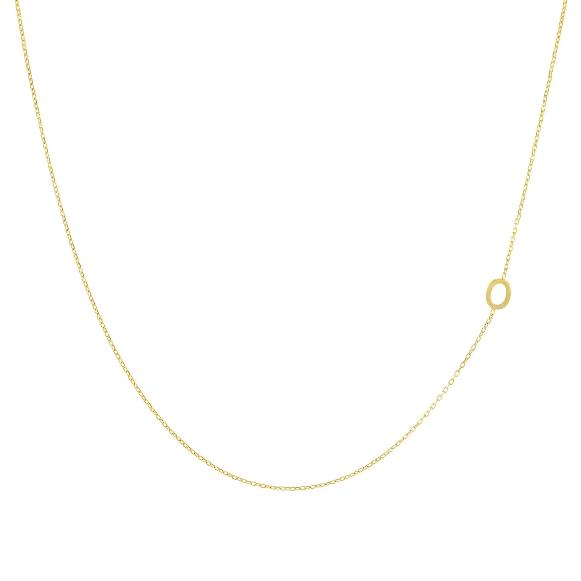 Solid Sideways Initial Necklace