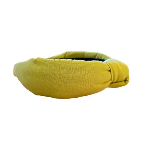 Spring/Summer Chartreuse Linen Knotted Headband