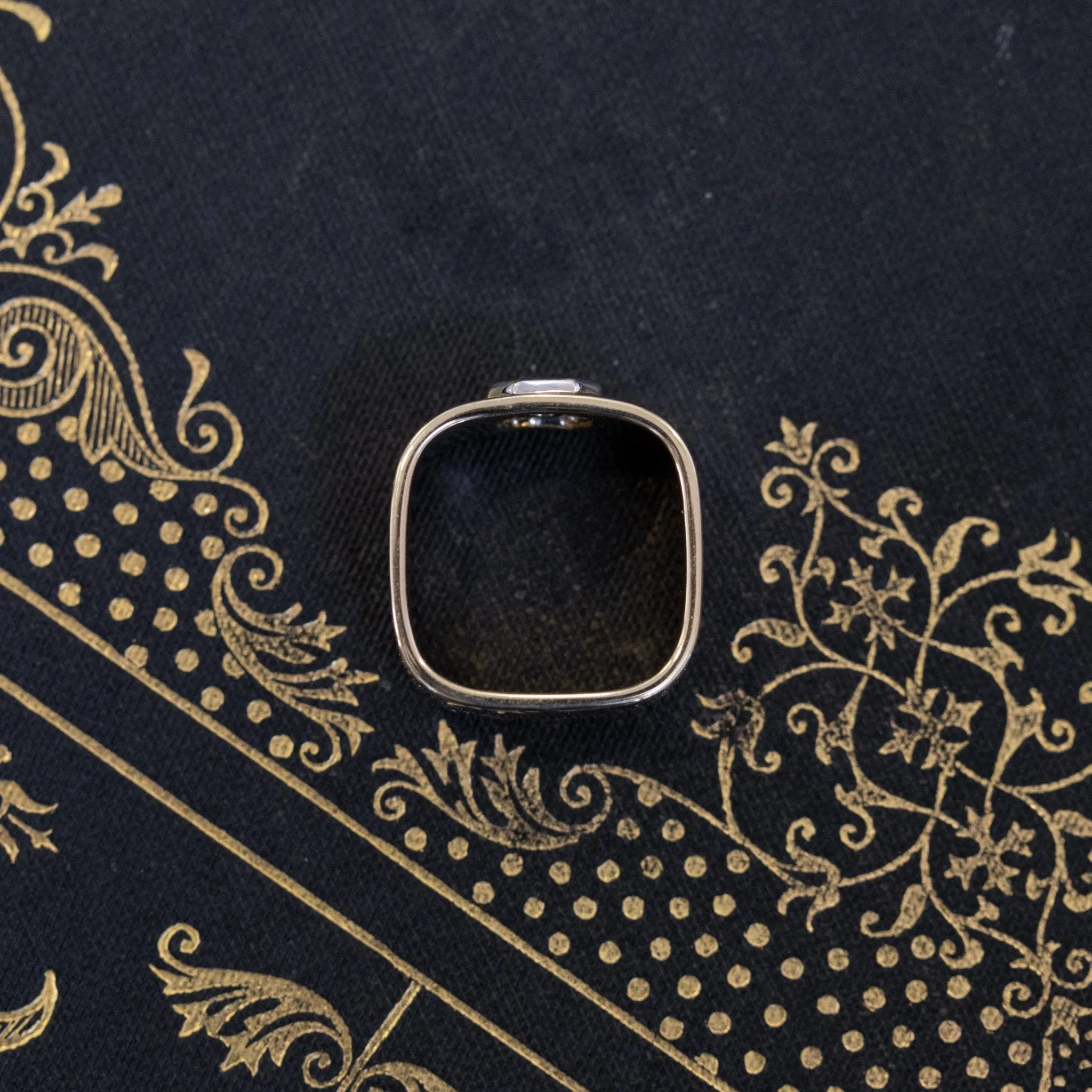 Step Cut Mosaic Geometric Band, Yellow Gold