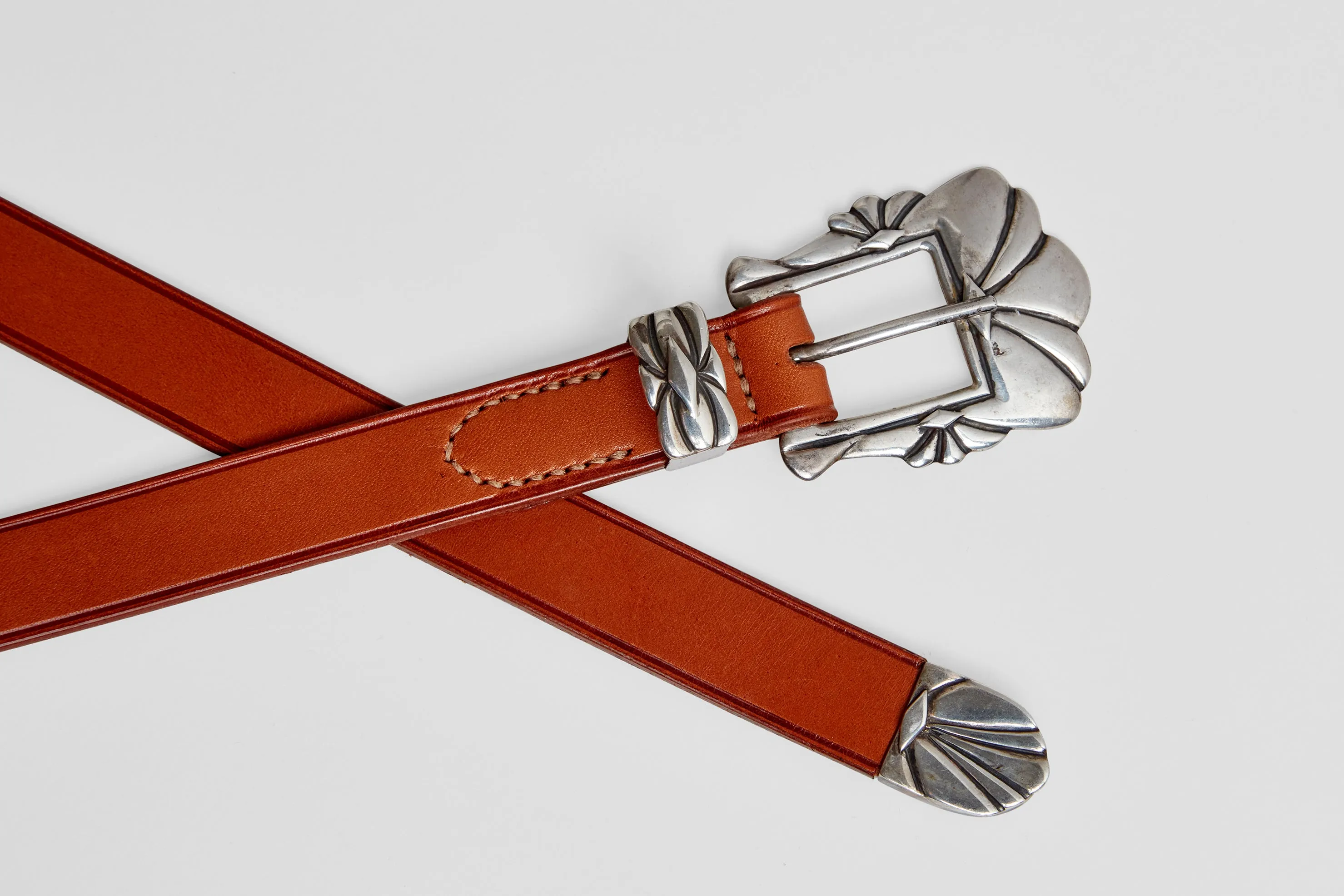 Sterling Navajo Buckle & Tip Belt