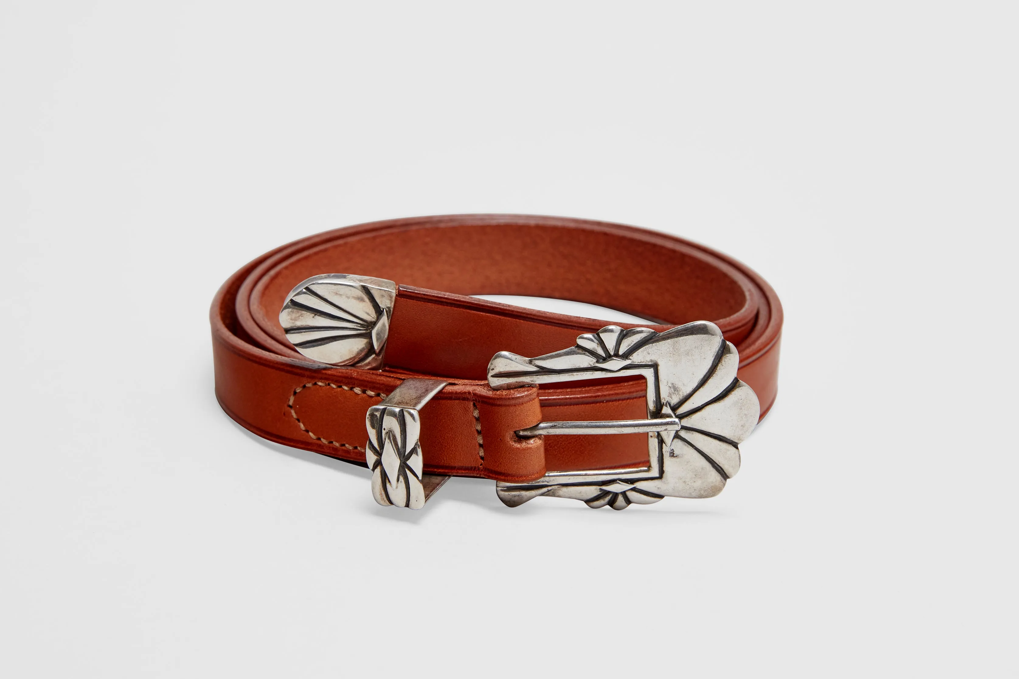 Sterling Navajo Buckle & Tip Belt