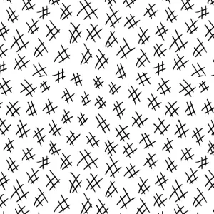 Stitchy 13263-90 Hashtags Black/White