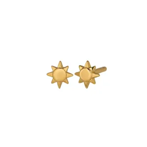 Sun Stud Earrings in Gold