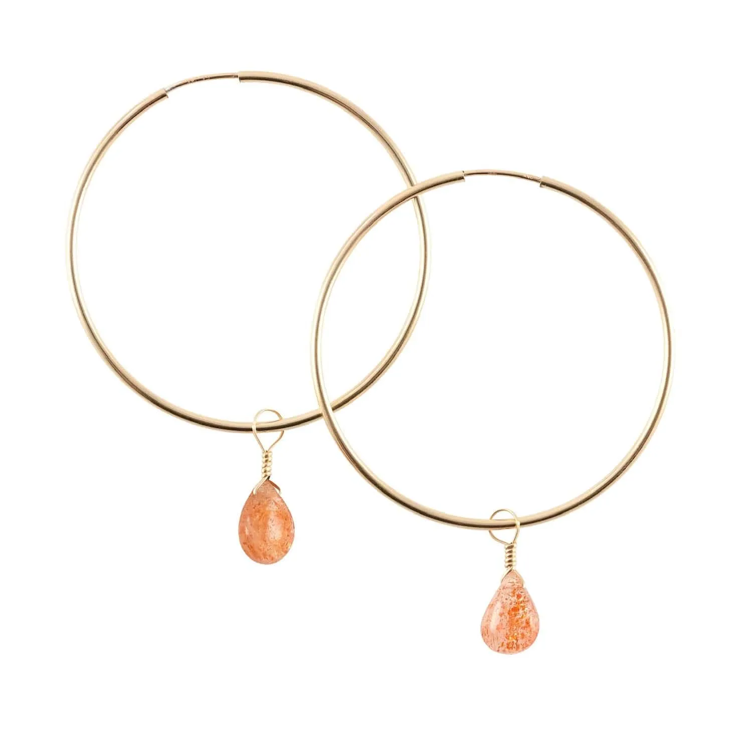 Sunstone Hoop Earrings