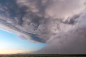 Teresa Grove - 33"x 24" Framed Photograph - 'Mammatus Strike'