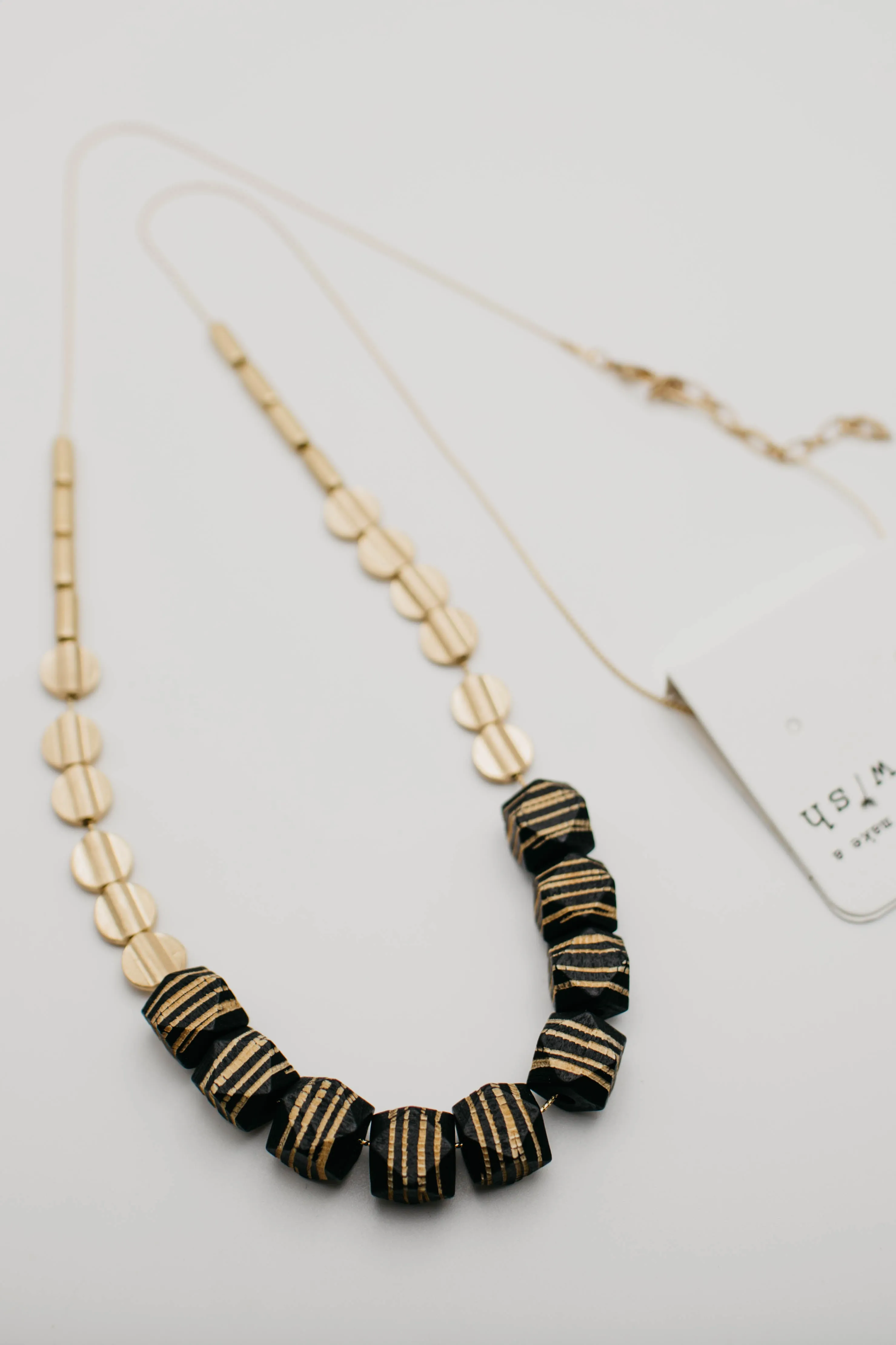 The Jayson Longline Wood Bead Necklace