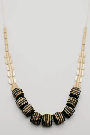 The Jayson Longline Wood Bead Necklace