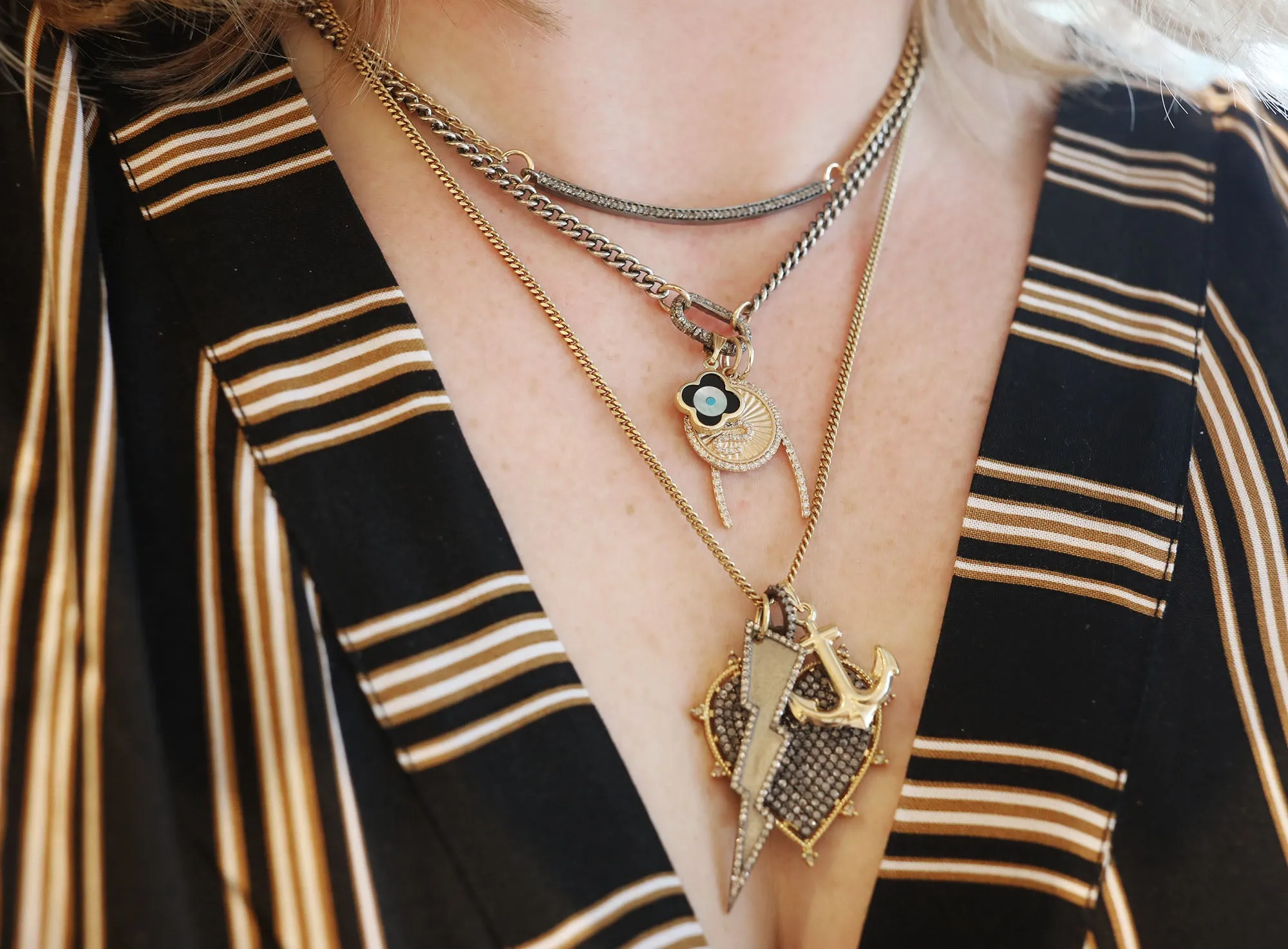 The Luxe Lexi Lock Necklace: Silver Cuban Chain