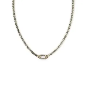 The Luxe Lexi Lock Necklace: Silver Cuban Chain