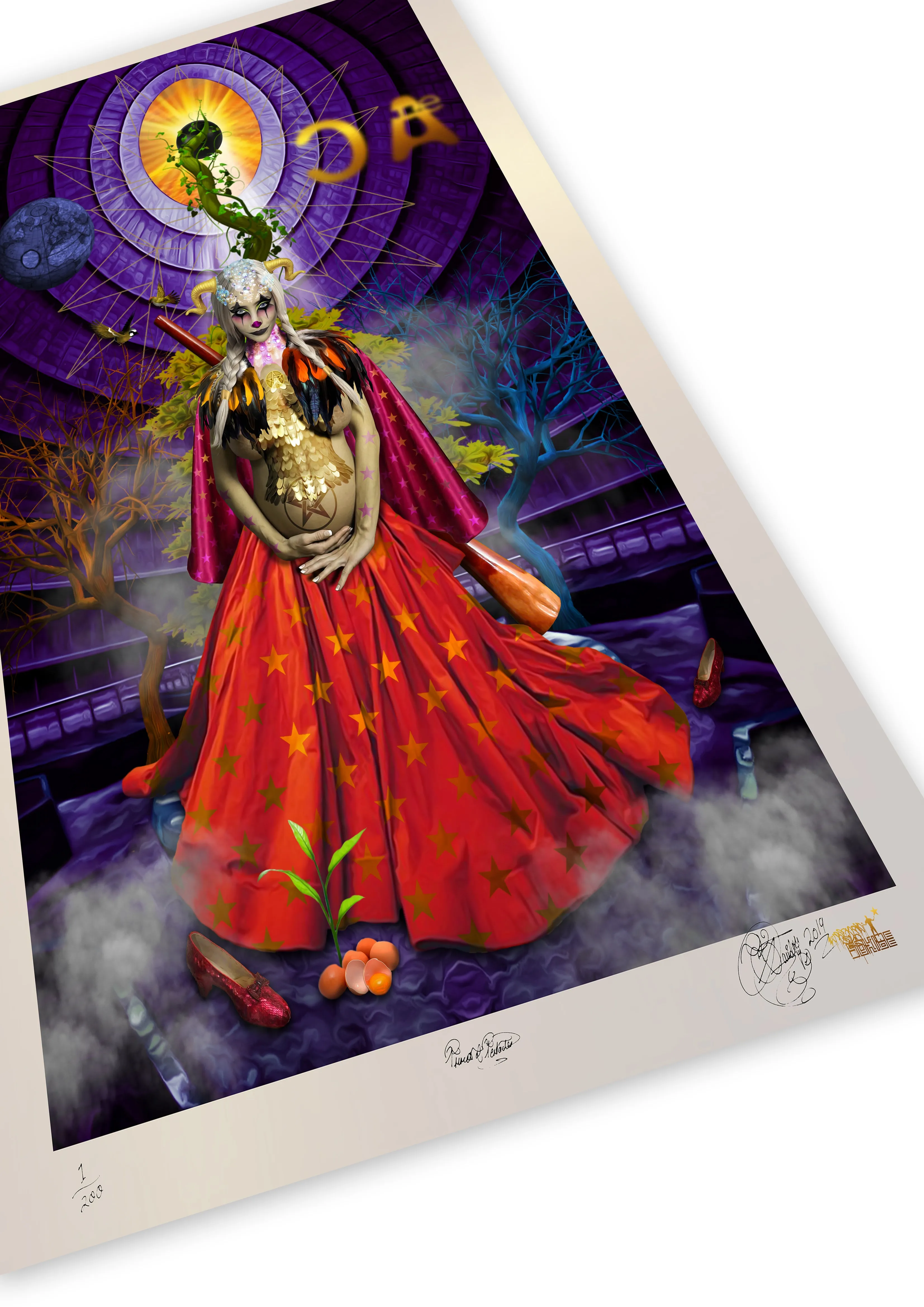THE PRINCESS OF PENTACLES Limited Edition Museum Quality Print (Spacial Metallic)