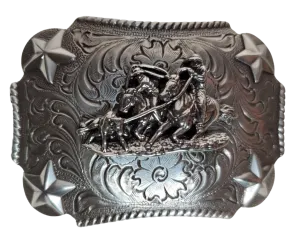 The Team Ropin' and Stars Kid's Belt Buckle