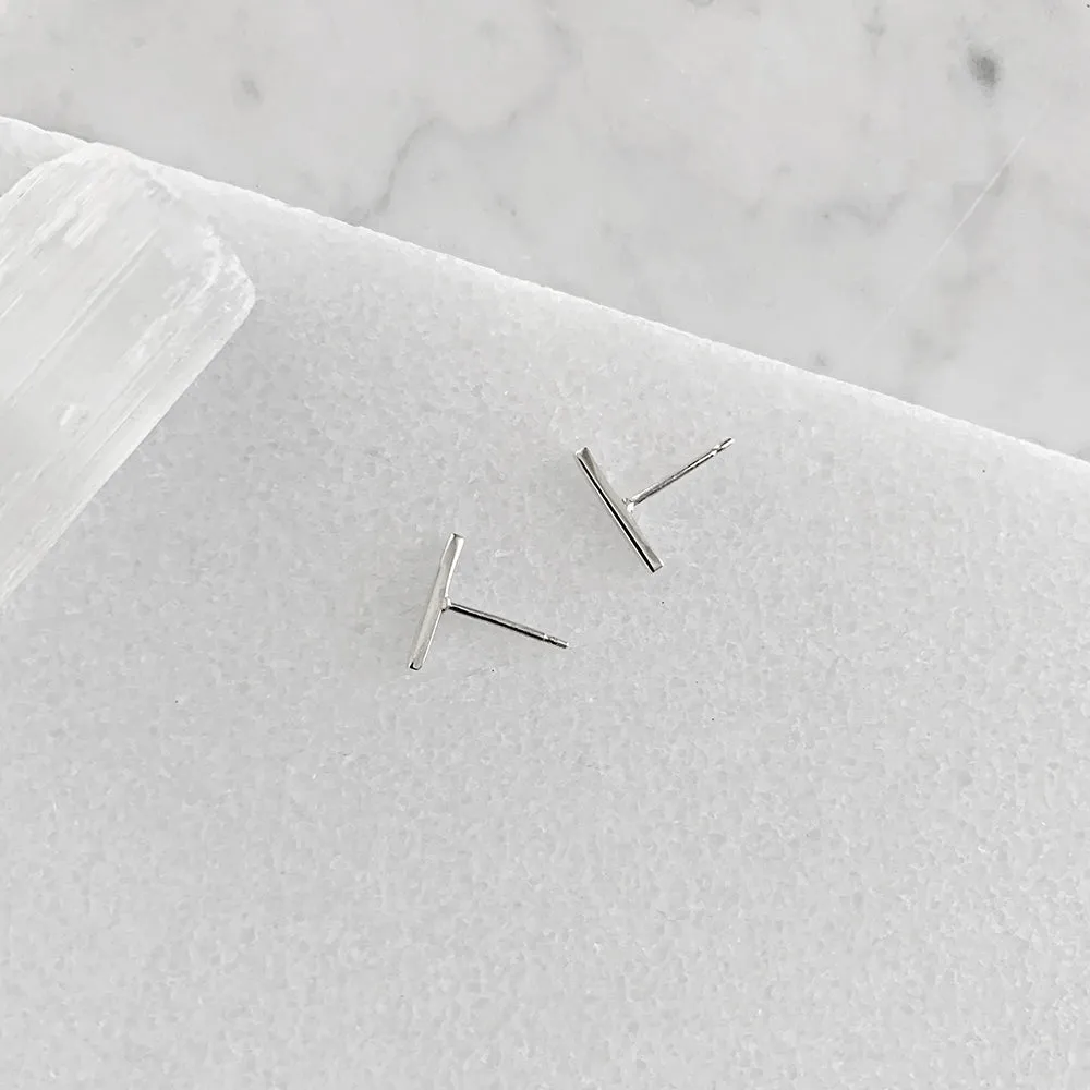 Tiny Bar Post Earrings