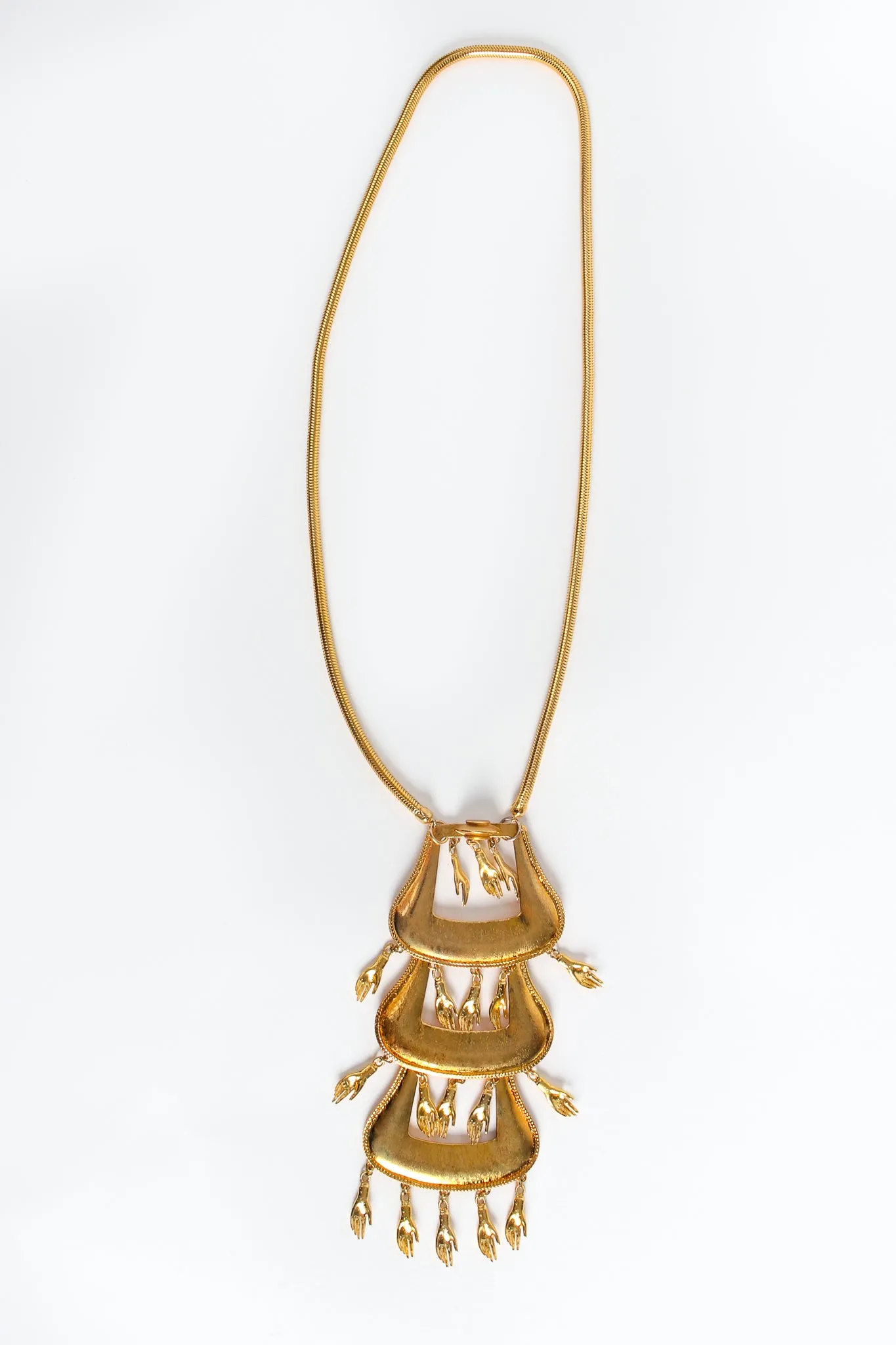 Tiny Hand Tiered Buckle Pendant