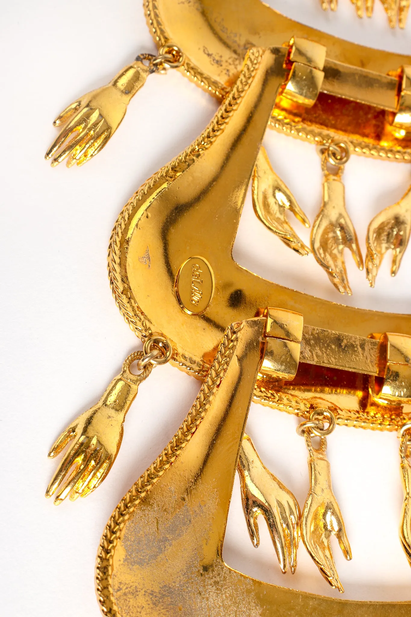 Tiny Hand Tiered Buckle Pendant