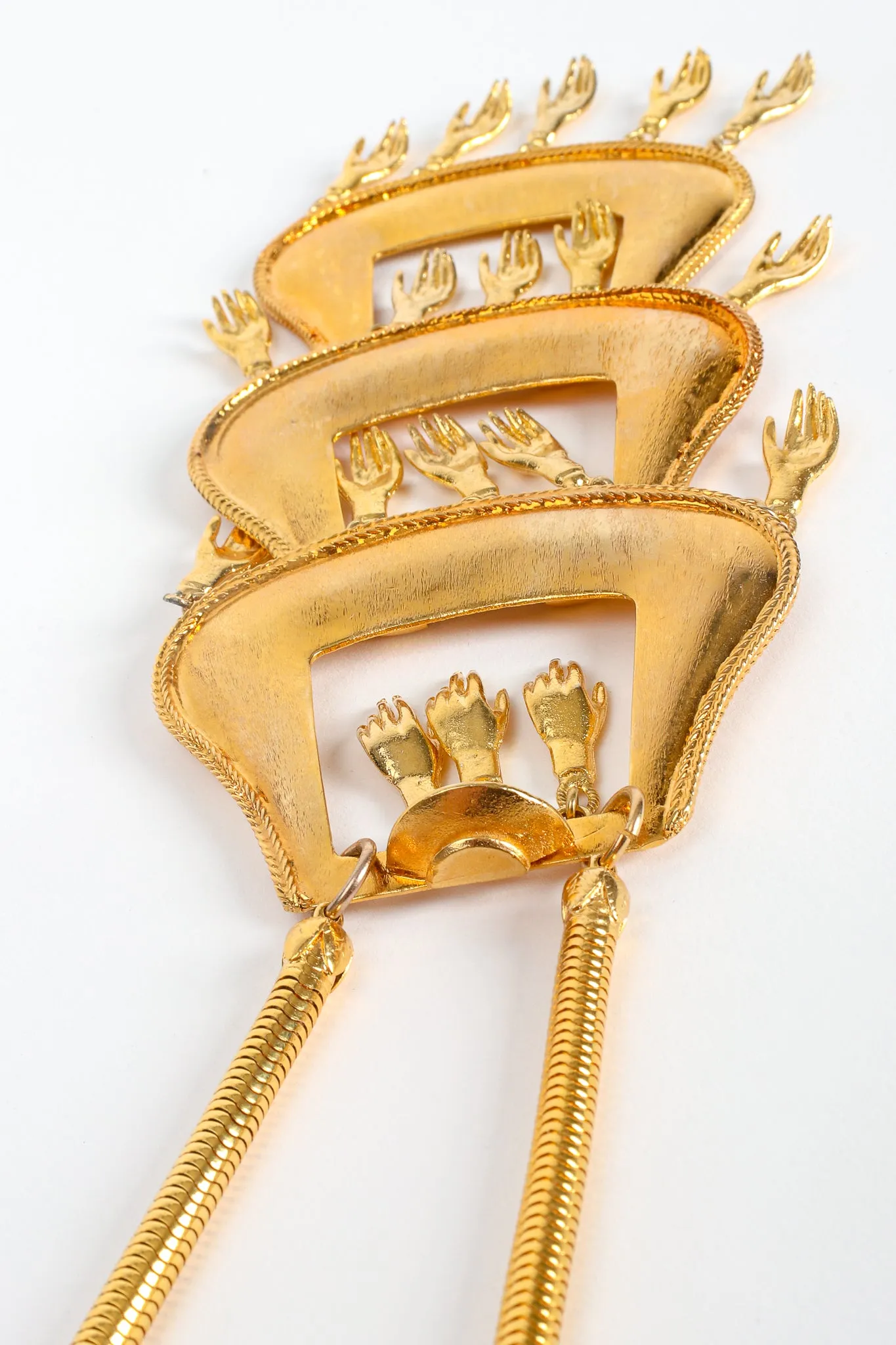 Tiny Hand Tiered Buckle Pendant