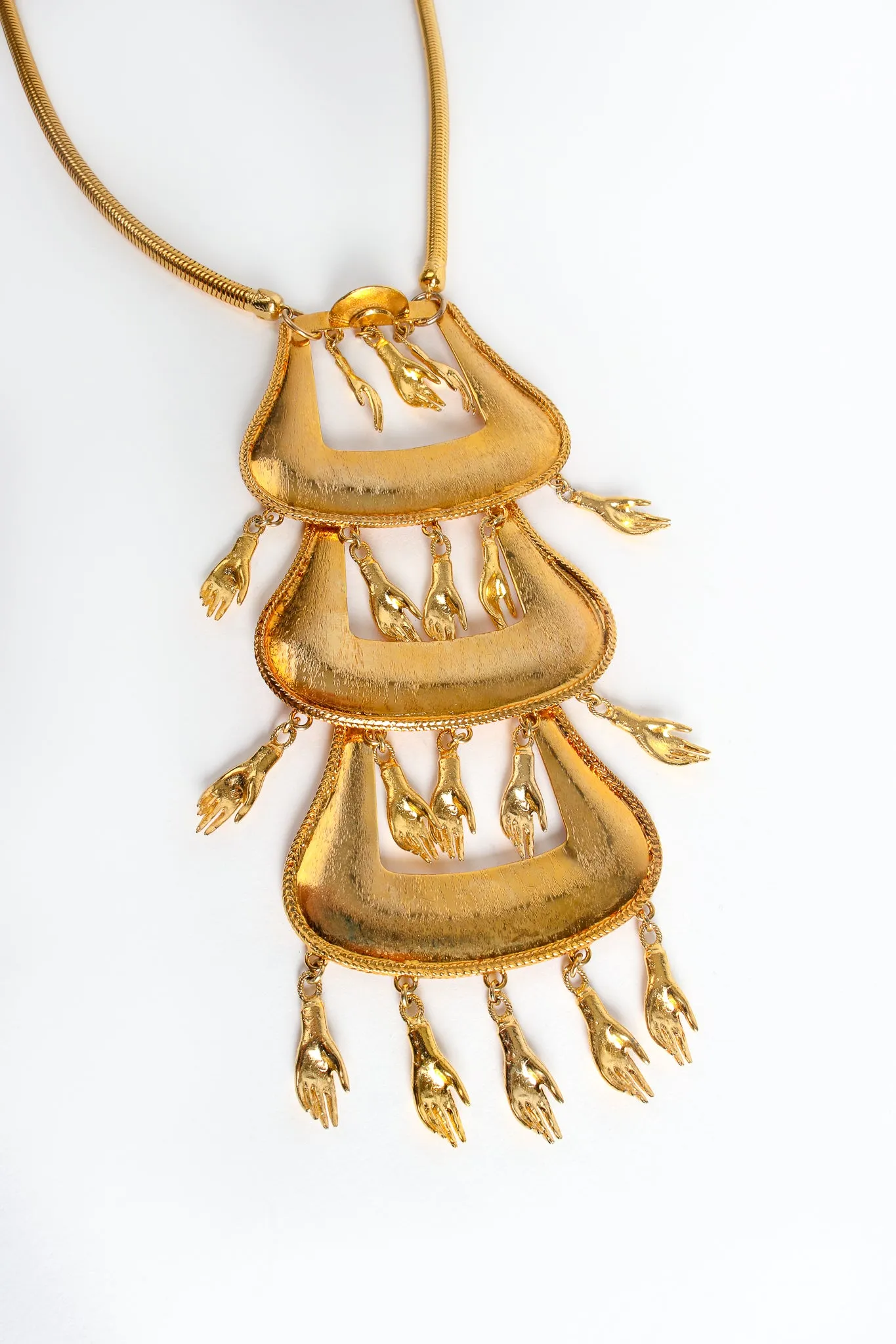 Tiny Hand Tiered Buckle Pendant