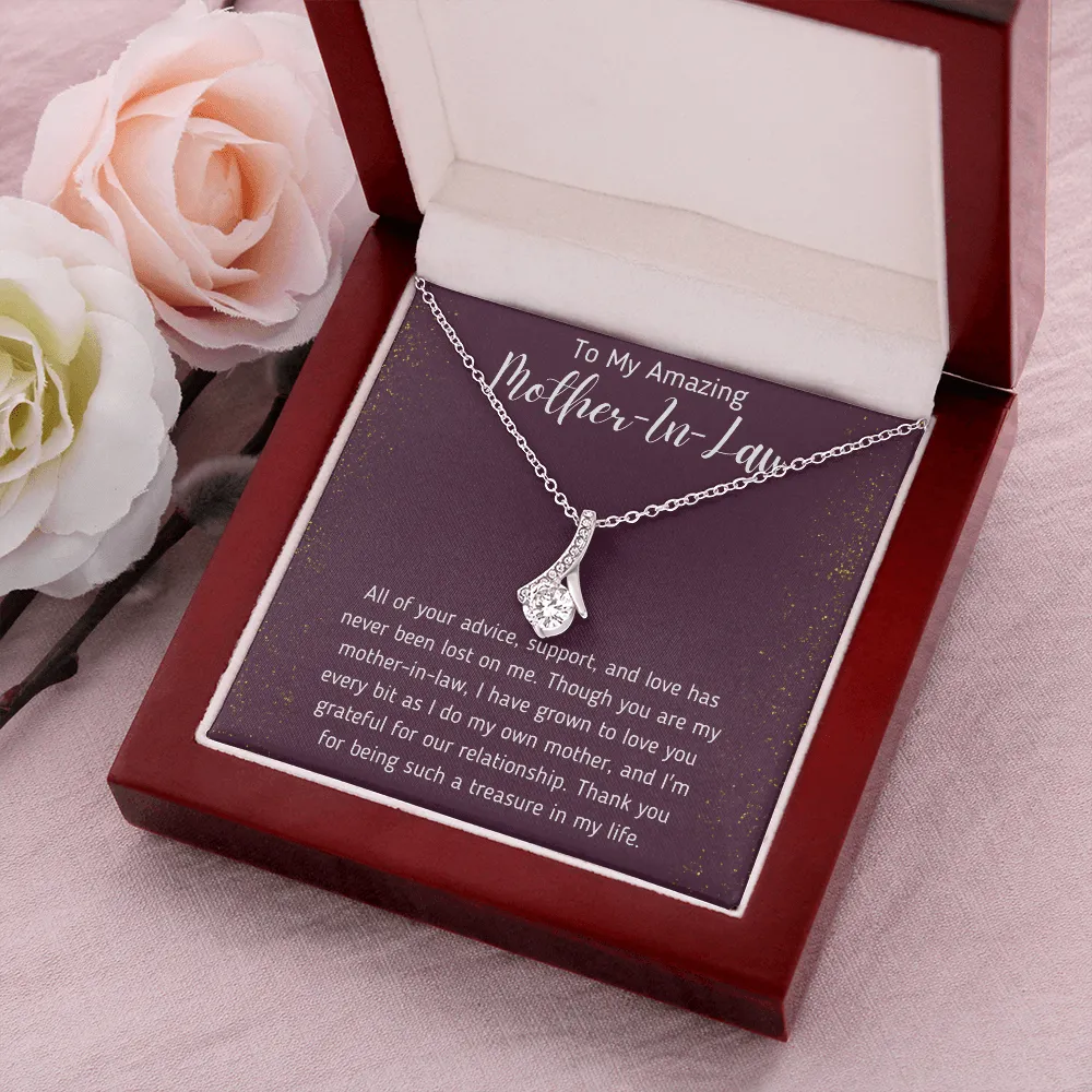 To My Amazing Mother-In-Law Ribbon Necklace
