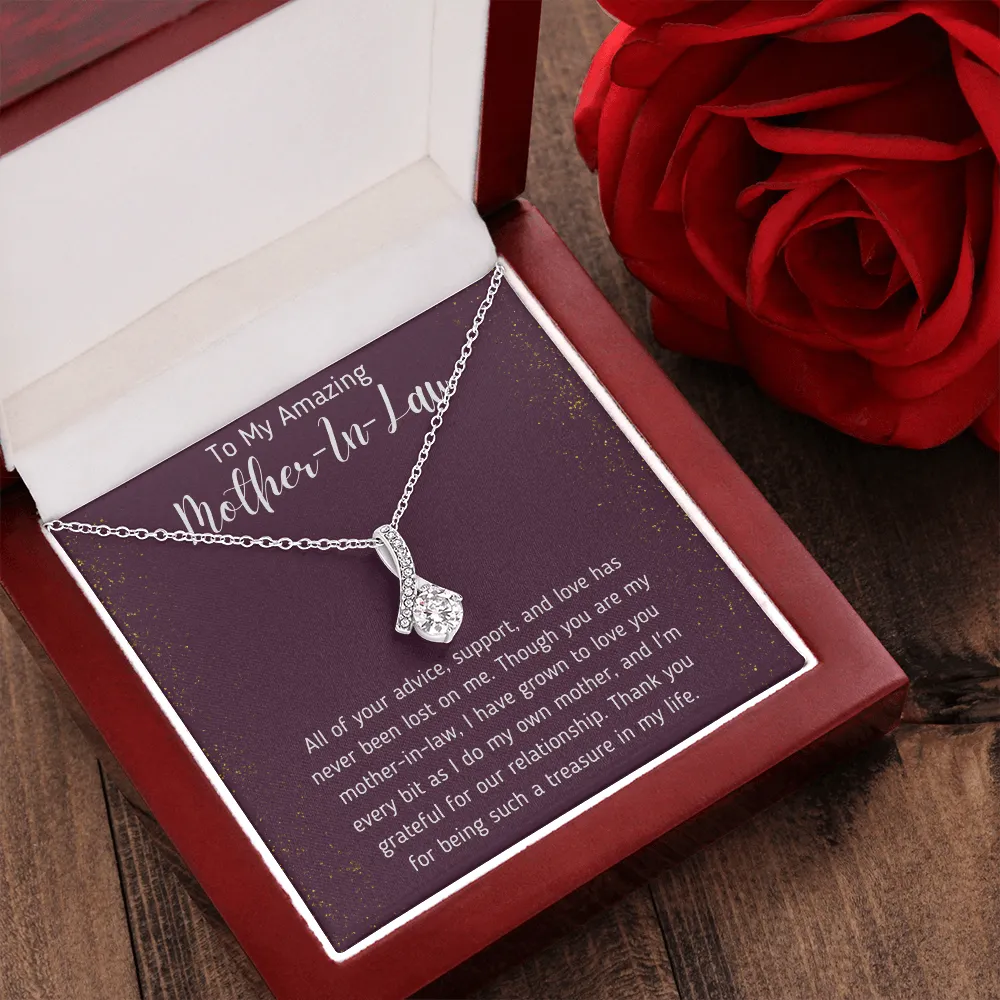 To My Amazing Mother-In-Law Ribbon Necklace