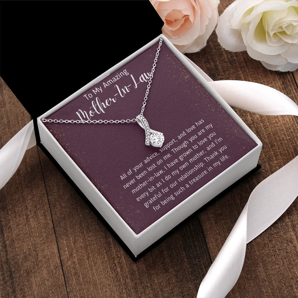 To My Amazing Mother-In-Law Ribbon Necklace