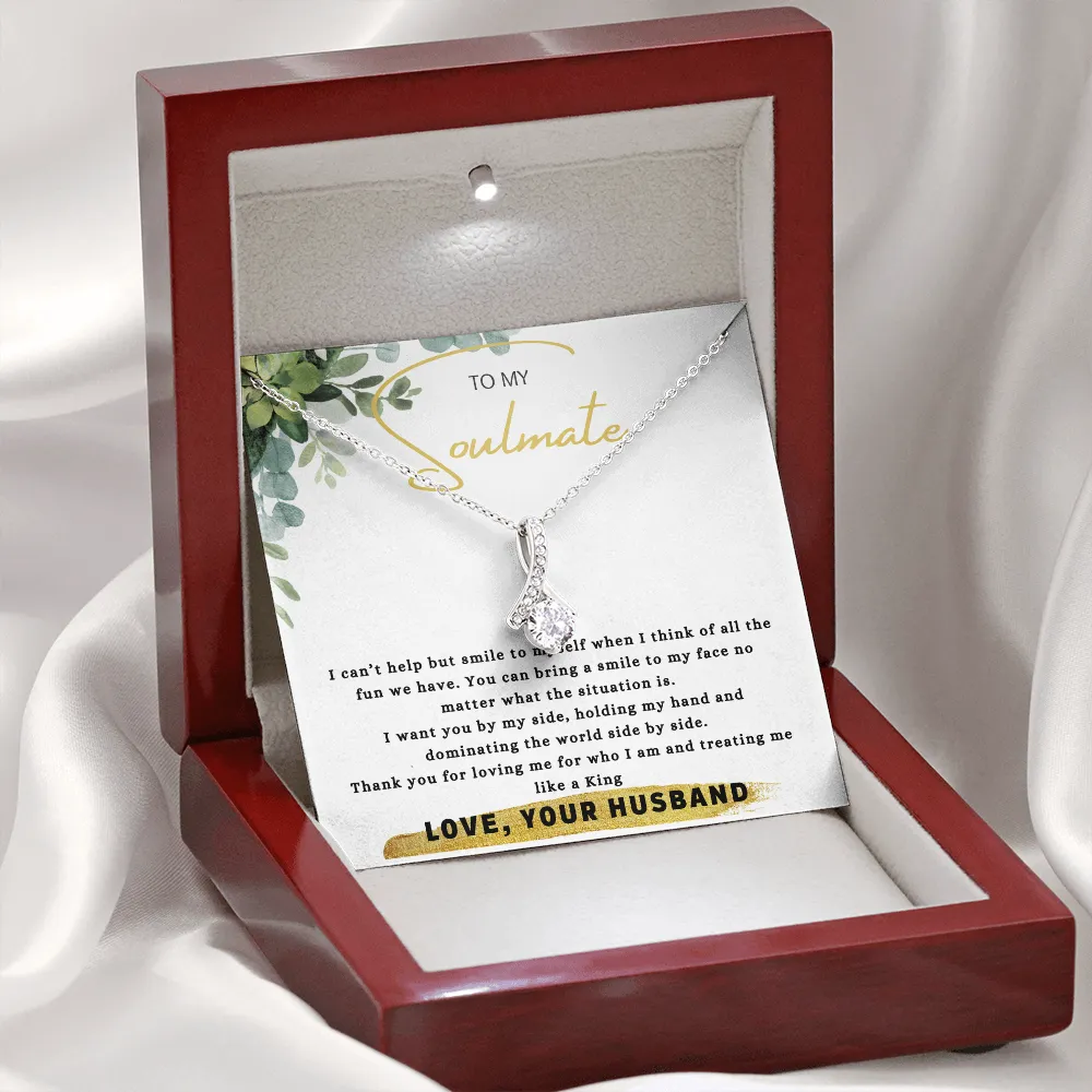 To my soulmate massage card necklace with luxury box