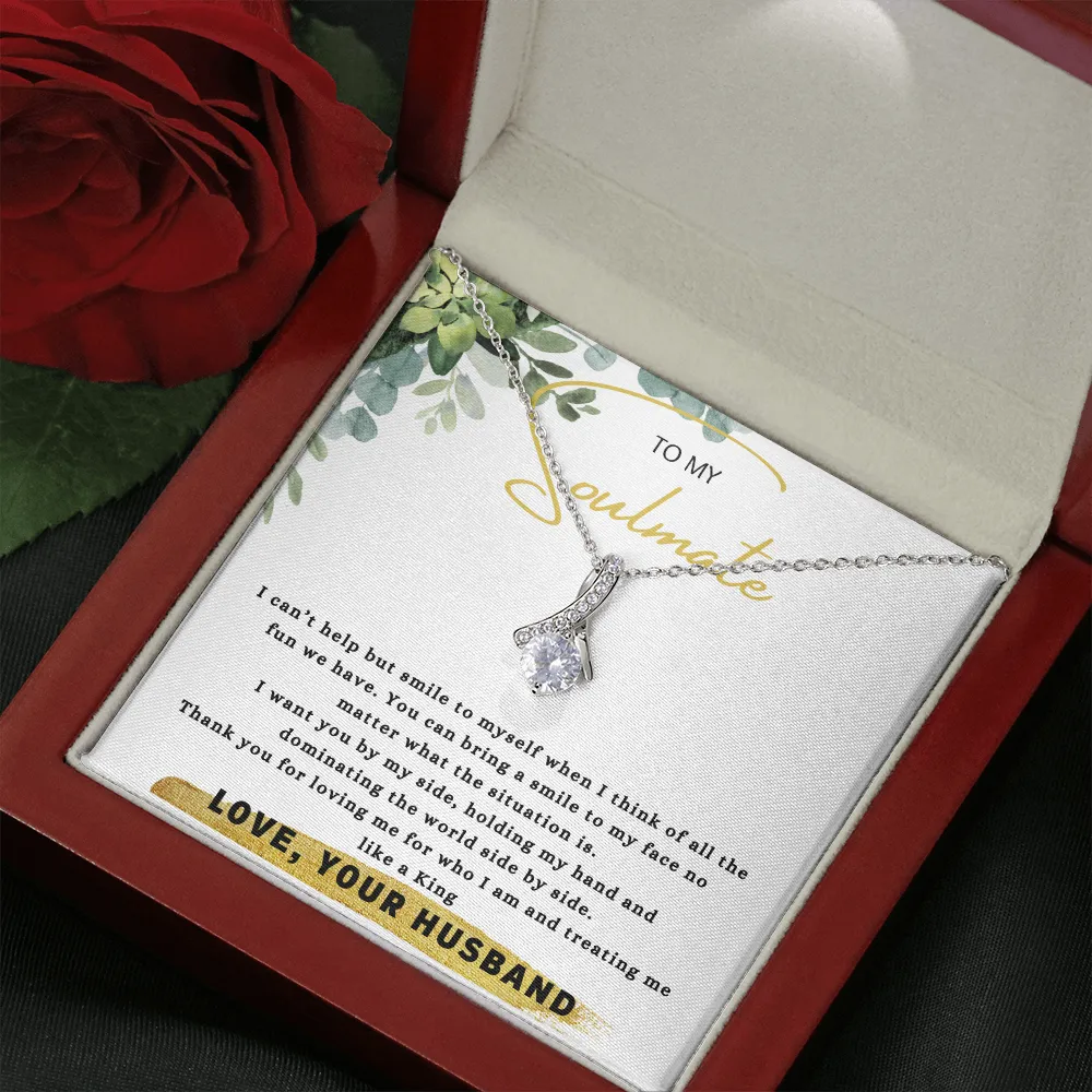 To my soulmate massage card necklace with luxury box