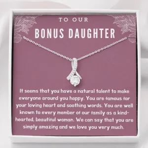 To Our Bonus Daughter Necklace