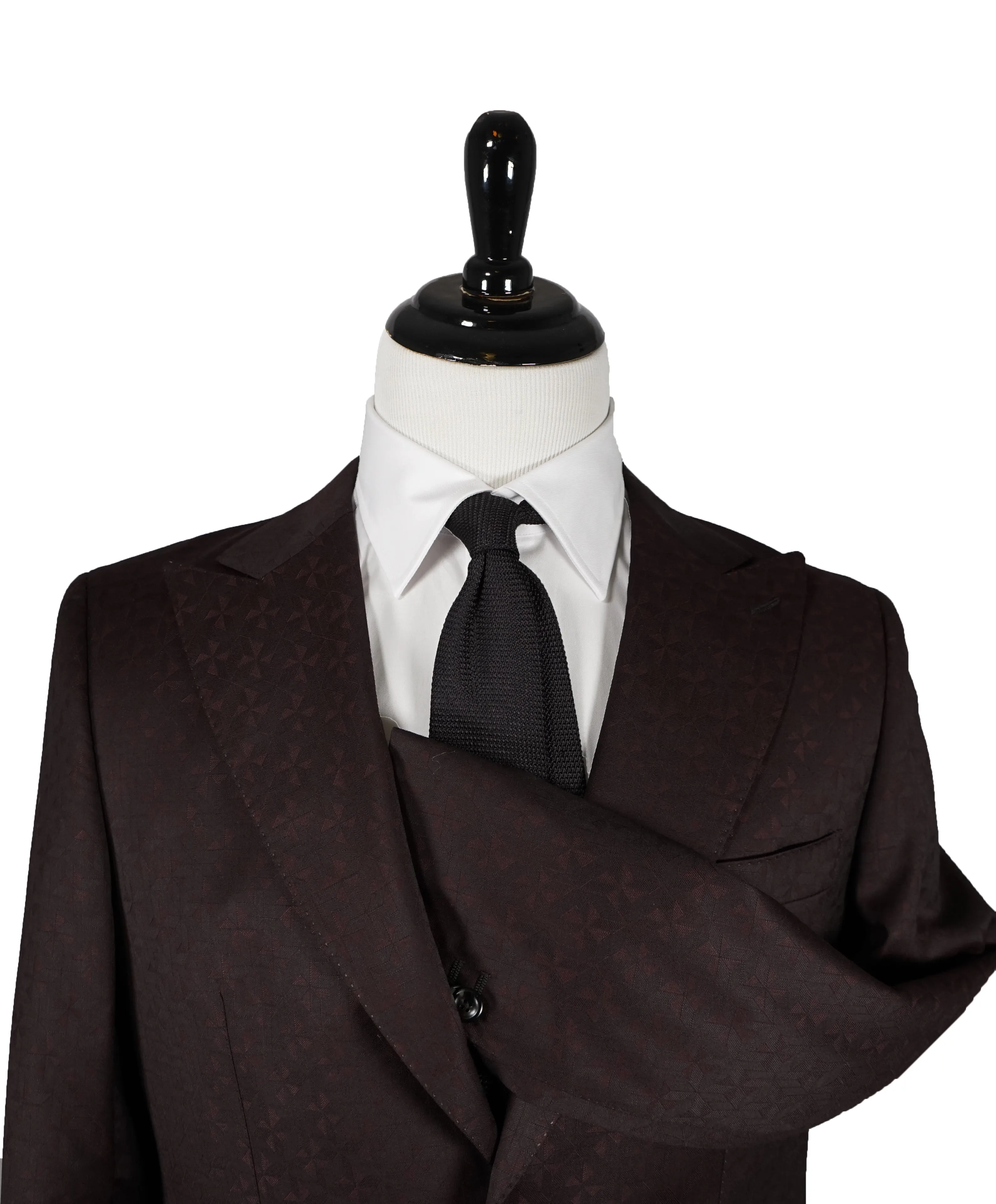 TONELLO - Wide Peak Lapel Dinner Jacket Geometric - 40R