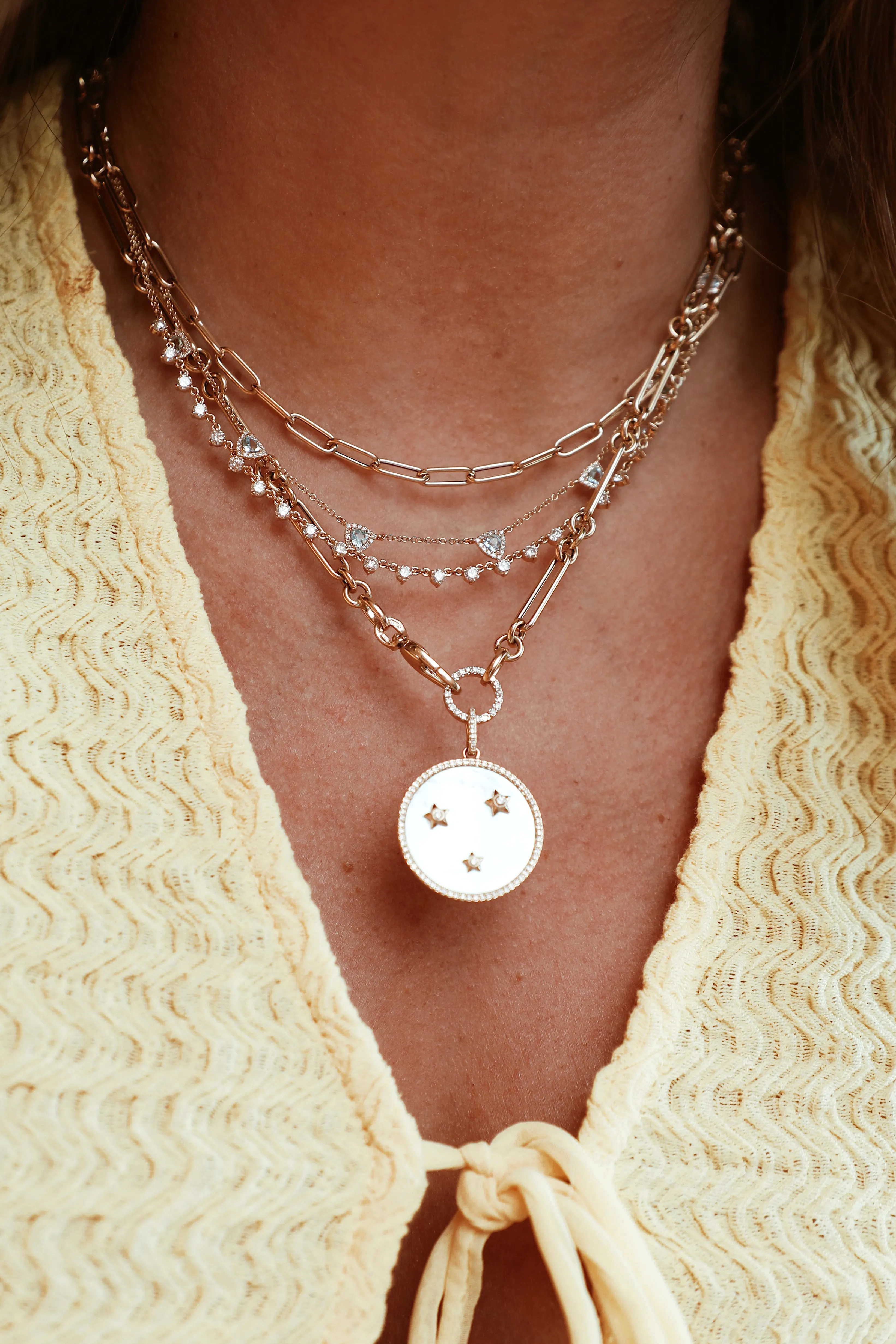 Topaz Trillion Drop Necklace