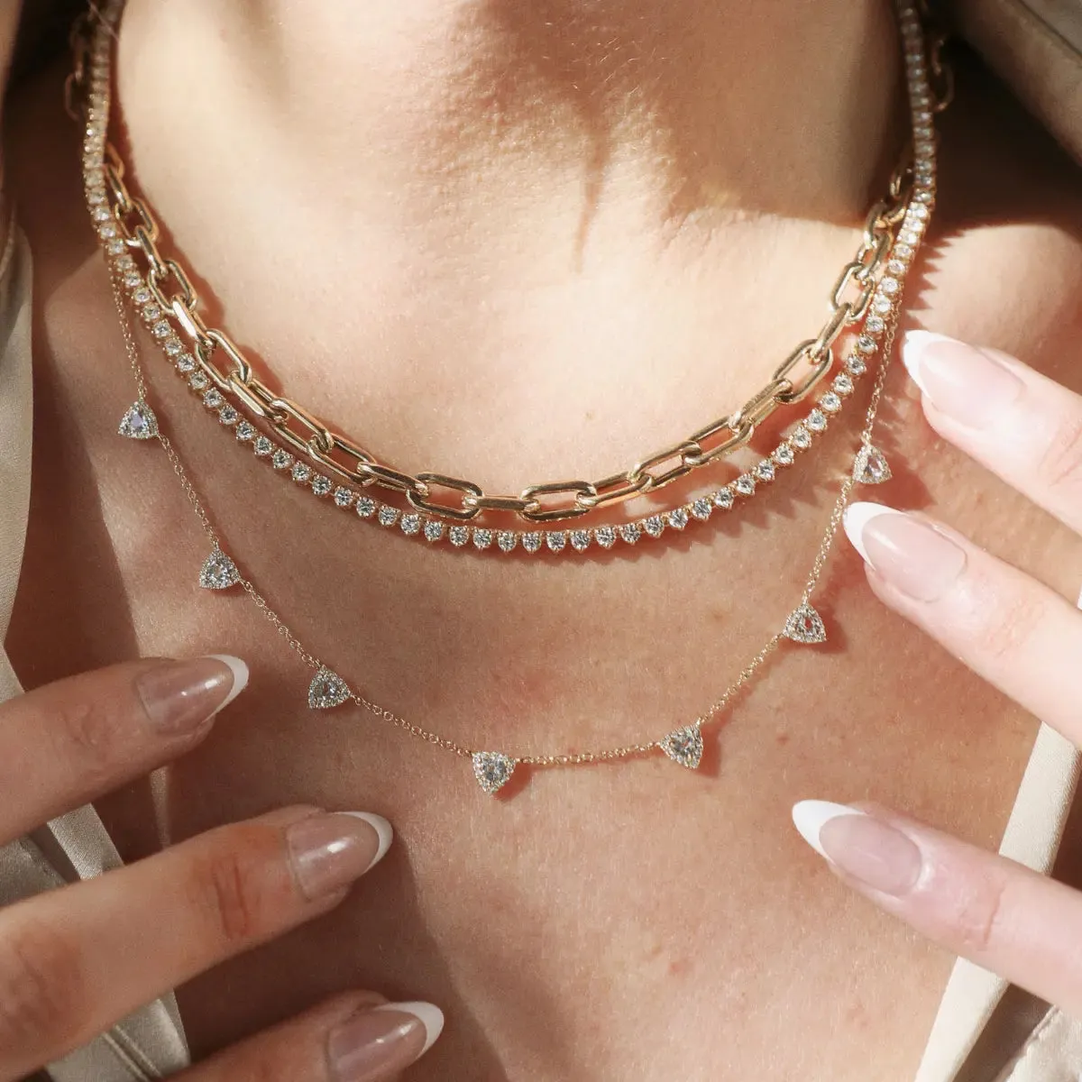 Topaz Trillion Drop Necklace